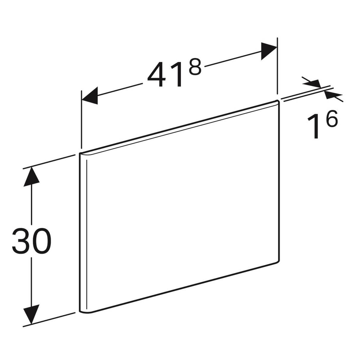  Geberit Nástenný panel Geberit Selnova: B = 41.8 cm, H = 30 cm, biely G Selnova nástenný panel: B = 41.8 cm, H = 30 cm, biely