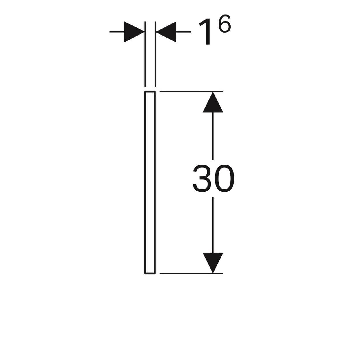  Geberit Nástenný panel Geberit Selnova: B = 41.8 cm, H = 30 cm, biely G Selnova nástenný panel: B = 41.8 cm, H = 30 cm, biely