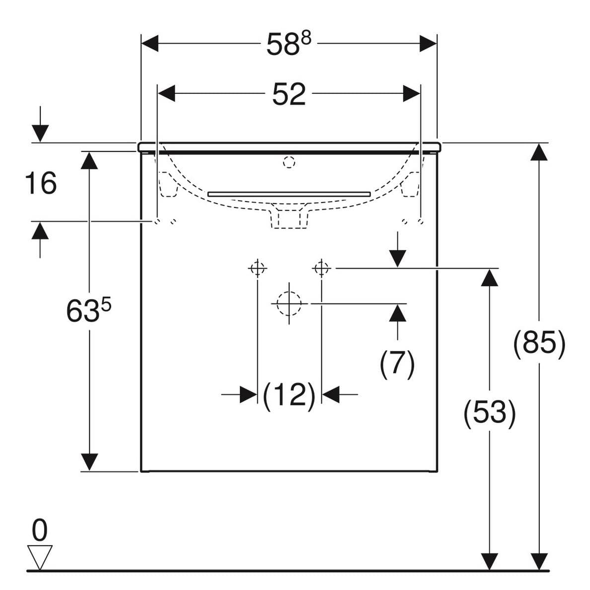  Geberit Súprava nábytkového umývadla Geberit Selnova Square 60 cm, so skrinkou pod umýv., 1 dvierka, orech G Selnova Square súprava nábytkového umývadla 60 cm, so skrinkou 1 dvierka, orech
