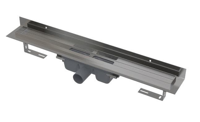 APZ16- 650 WALL Podlahový žľab s okrajom pre plný rošt a s pevným liemcom ku stene, dĺžka 650 mm