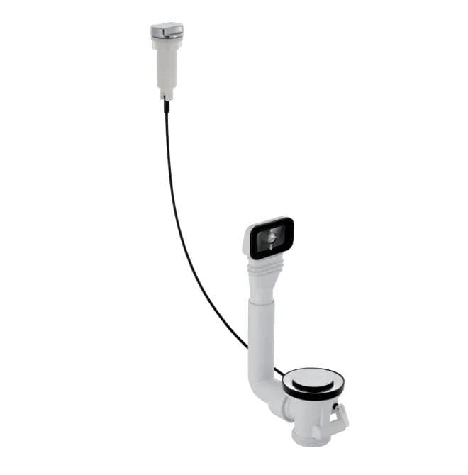 Drezový sifón Geberit odpadový ventil s prepadom a otočným ovládaním, G 6/4", leštený