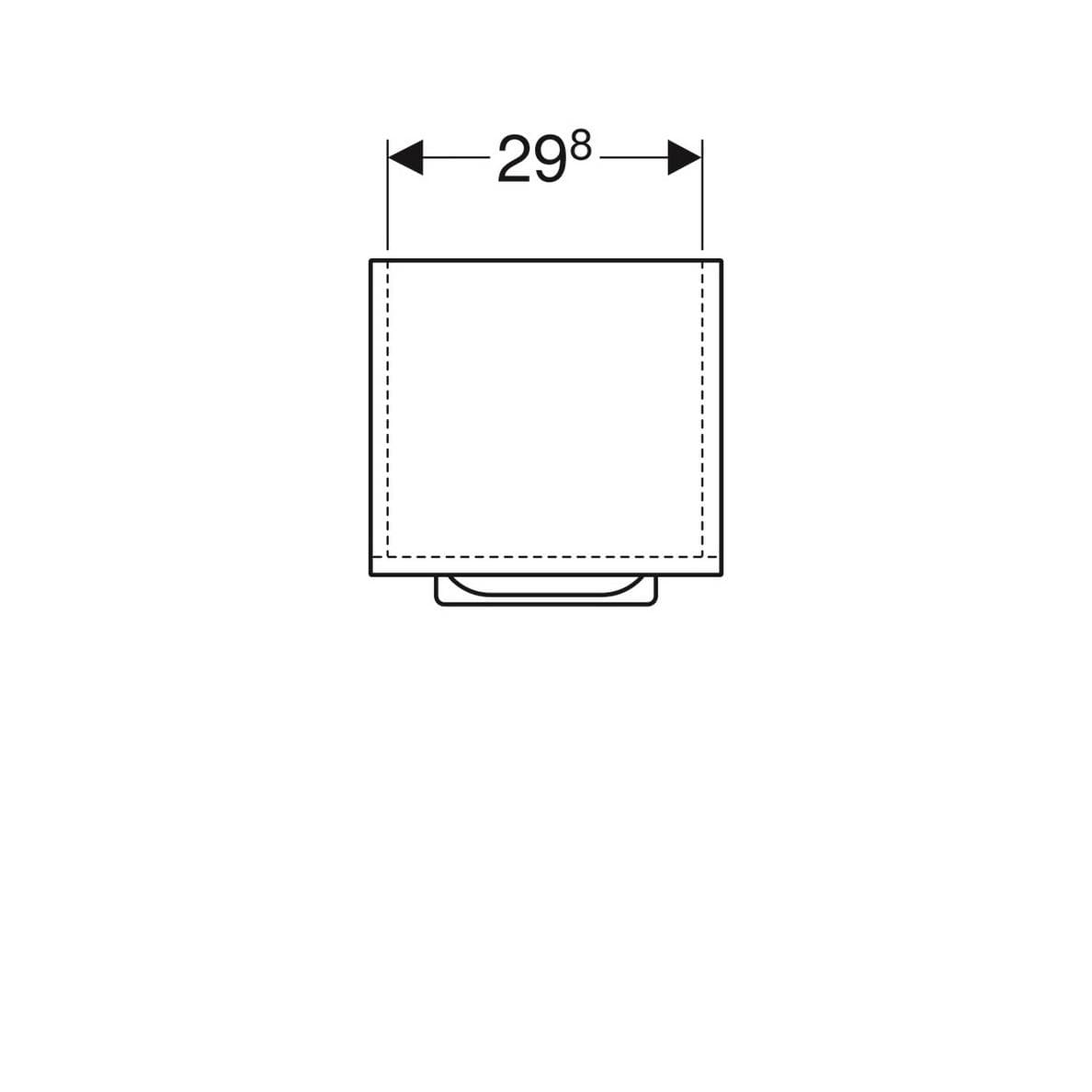  Geberit Bočná skrinka Geberit Selnova Square 33 x 65 x29,7 cm, 1 dvierka, pre umývadlo, úzky okraj, orech G Selnova Square bočná skrinka, 1 dvierka, pre umývadlo, úzky okraj, orech