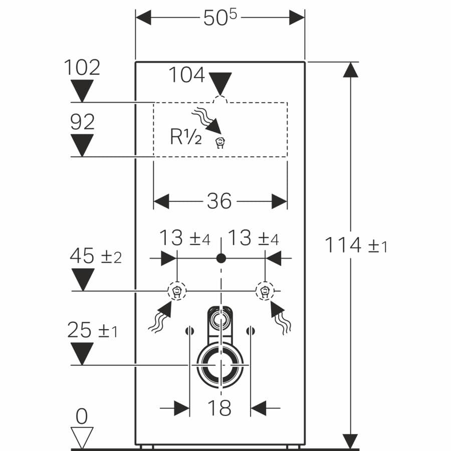  Geberit Sanitárny modul Geberit Monolith pre závesné WC, 114 cm, biele sklo G Monolith pre závesné WC s priamym hrdlom, biele sklo/hliník, výš