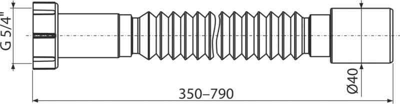  Alca Flexi pripojenie A730, 5/4"×40 plast AL-FLEXI pripoj 5/4"x40 plast PREMIUM novinka