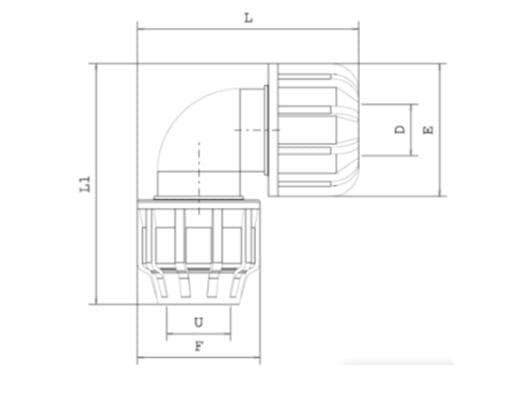  PLASTICA ALFA PA Universal koleno 25x15-21, UNI x PE PA Universal Koleno 25x15-21