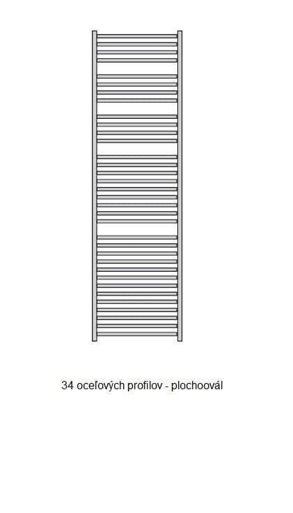  Očenášek BNP750-1850 kúpeľňový radiátor plochý biely, šírka 750 mm, výška 1850 mm REBRIK PLOCHY BNP 750-1850 biely