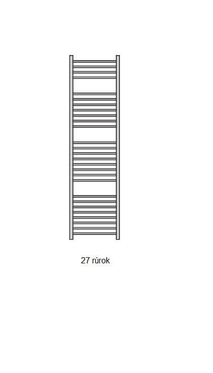  Očenášek BXT600-1300 kúpeľňový radiátor oblý biely, šírka 600 mm, výška 1300 mm REBRIK OBLY BXT 600-1300 biely