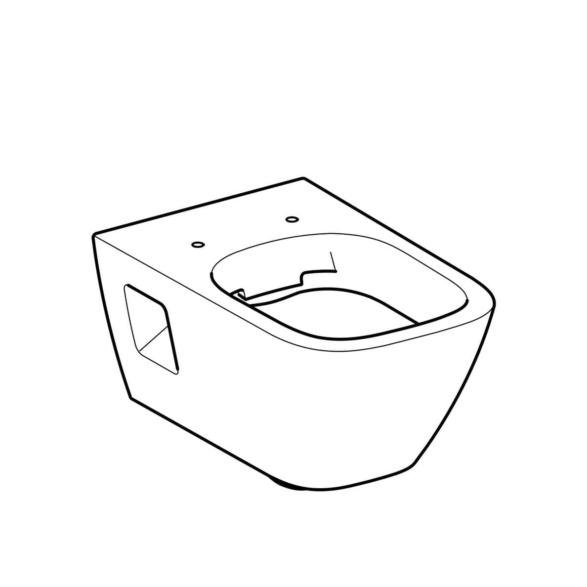  Geberit Závesné WC Rimfree Geberit Selnova Square, s hlbokým splachovaním 6/5 l, čiast. uzavretý tvar, 54 cm G Selnova Square závesné WC s hlbokým splachovaním,  Rimfree, čiastočné uzavretý tvar