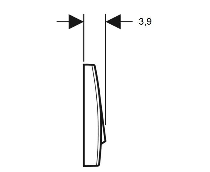  Geberit Ovládacie tlačidlo Geberit 200F na slachovanie Start/Stop pre Twinline, lesklé pochrómovanie G ovládacie tlačidlo Geberit 200F na slachovanie Start/Stop pre Twinline, lesklé pochrómovanie