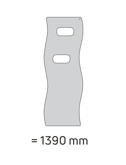  PURMO Impulse 1390x500 kúpeľňový radiátor, výška 1390 mm, šírka 500 mm, biely RAL 9016 Impulse 1390x500 kúpeľňový radiátor, biely