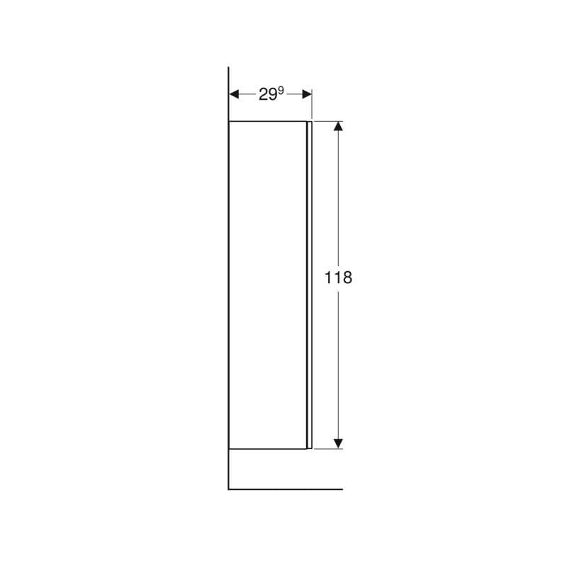  Geberit G Smyle Square stredne vysoká skrinka s 1 dvierkami, 36x118x29.9cm, orech hickory G Smyle Square stredne vysoká skrinka s 1 dvierkami, 36x118x29.9cm, orech hickory