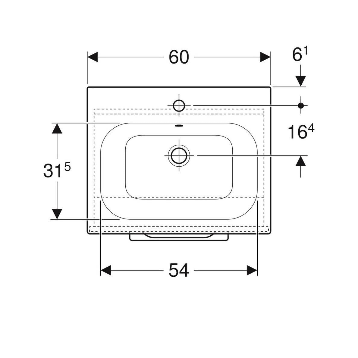  Geberit Súprava nábytkového umývadla Geberit Selnova Square 60 cm, so skrinkou pod umýv., 1 dvierka, láva G Selnova Square súprava nábytkového umývadla 60 cm, so skrinkou 1 dvierka, láva