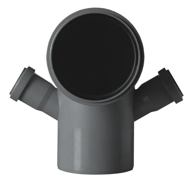 HT koleno priemer 110 mm s odbočkami priemer 50 mm - ĽAVO-PRAVÉ pre vnútorný odpad (HTB koleno)