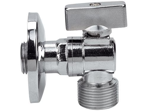 Pračkový rohový ventil 1/2"x3/4" REMER, mosadz/chróm. 261NR12