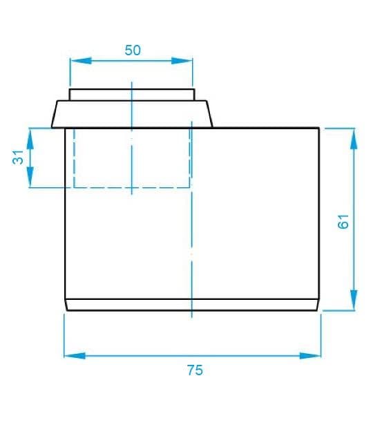  Osma HT redukcia krátka  d 75/50 mm pre vnútorný odpad (HTRK redukcia krátka) CRB7500 HT REDUKCIA.kratka 75/50 HTRK   CRB7500        PB