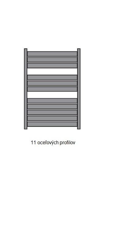  Očenášek BNTT500-930 kúpeľňový radiátor rovný biely, šírka 500 mm, výška 930 mm REBRIK ROVNY BNTT 500-930 biely