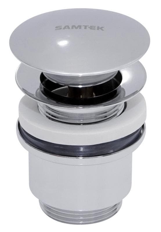 Výpusť umývadlová - pileta H010, KLIK 5/4" veľká zátka uzatváracia celokovová s prepadom