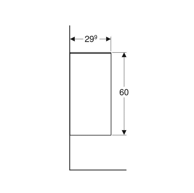  Geberit G Smyle Square otvorená bočná skrinka 36x60x29.9cm, biela G Smyle Square otvorená bočná skrinka 36x60x29.9cm, biela