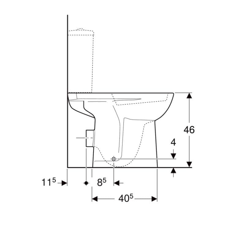  Geberit WC misa Geberit Selnova Comfort pre splachovaciu nádržku umiestnenú na WC mise, s hlbokým splachovaním, vodorovný odtok, zvýšené=500.284.01.1 G Stojacie WC Geberit Selnova Comfort pre splachovaciu nádržku umiestnenú na WC mise, s hlbokým splachovaním, vodorovný odtok, zvýšené=500.284.01.1