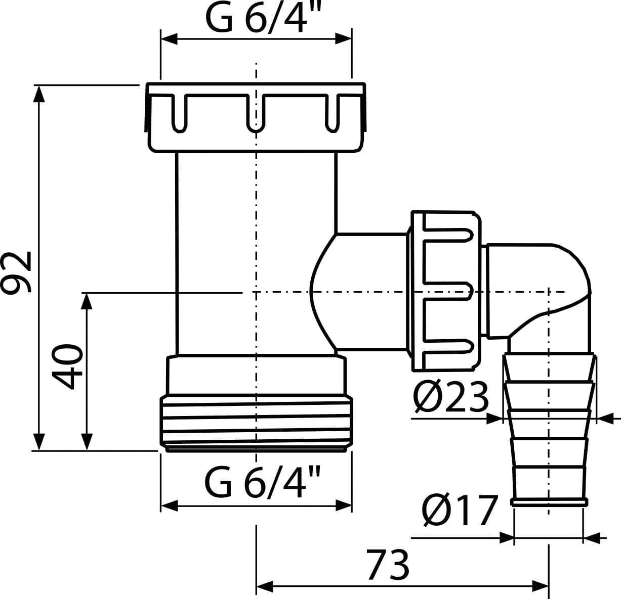  Alca Medzikus A30 6/4" s prípojkou AL-MEDZIKUS 6/4" s pripojkou