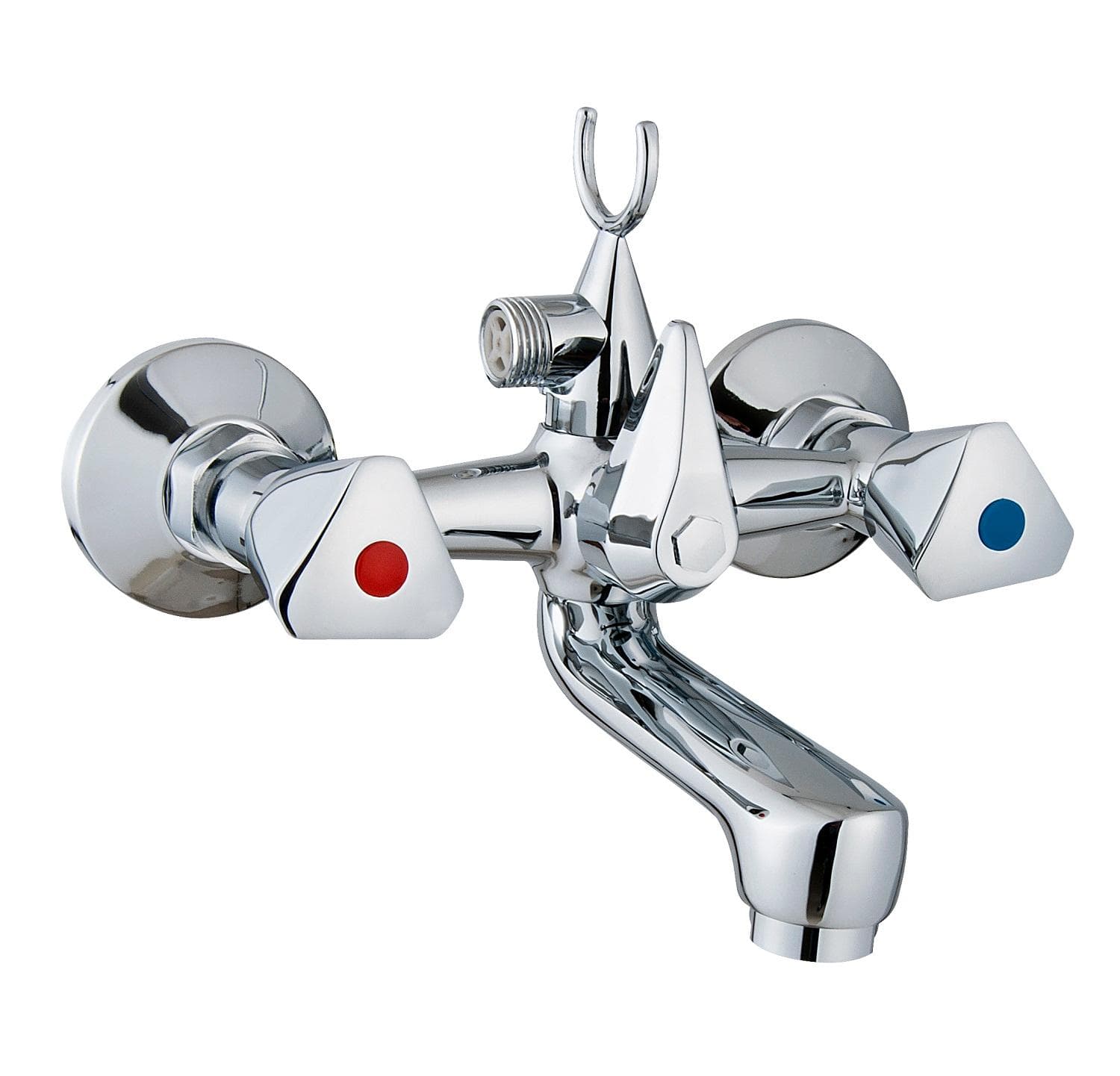 KBD90103 SAMTEK KLASIK DUO vaňová batéria na stenu do kúpeľne s rukoväťami (keramické uzávery vody), montážny rozstup 150 mm