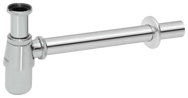 Umývadlový sifón T003, polsifón s prevlečnou maticou 5/4", mosadz/chróm