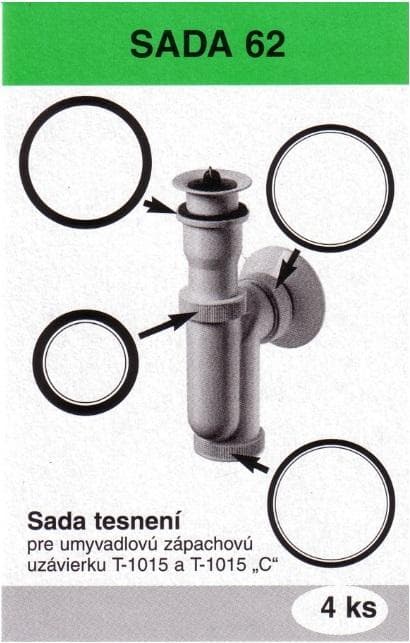  MP Sada 62 - sada 4 ks tesnení pre umývadlový sifón SADA 62 TES.UMYV.SIF. T-1015