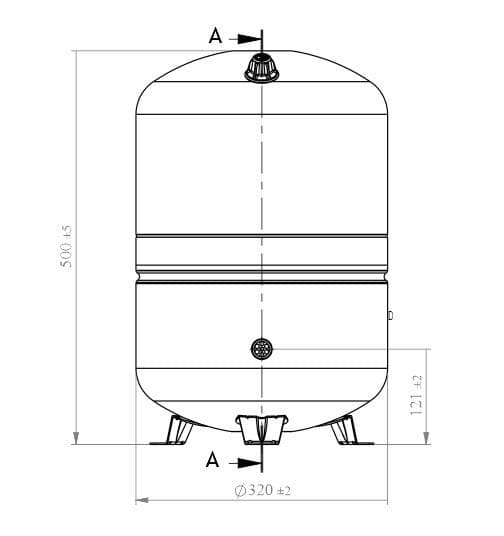  Aquafill Aquafill expanzomat pre vykurov. systémy biely 6 bar, kapacita:35l, bočné dopojenie 3/4" AKCIA, tlaková nádoba na nožičkách EXP.Aquafill EXPANZOMAT 35L 3/4" 6bar  BIELA na nozickach bočné dopojenie NOVINKA AKCIA