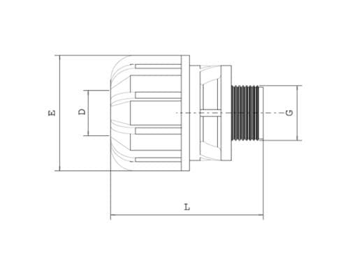  PLASTICA ALFA PA Universal spojka priama 21-27xM1" PA Universal Spojka priama 21-27xM1"