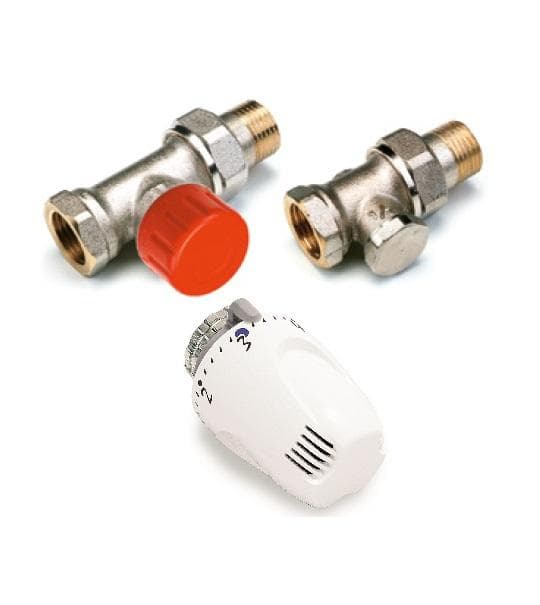 SET_K priamy - 1/2" - termostatický set s W5-RI na dopojenie radiátorov s bočným pripojením