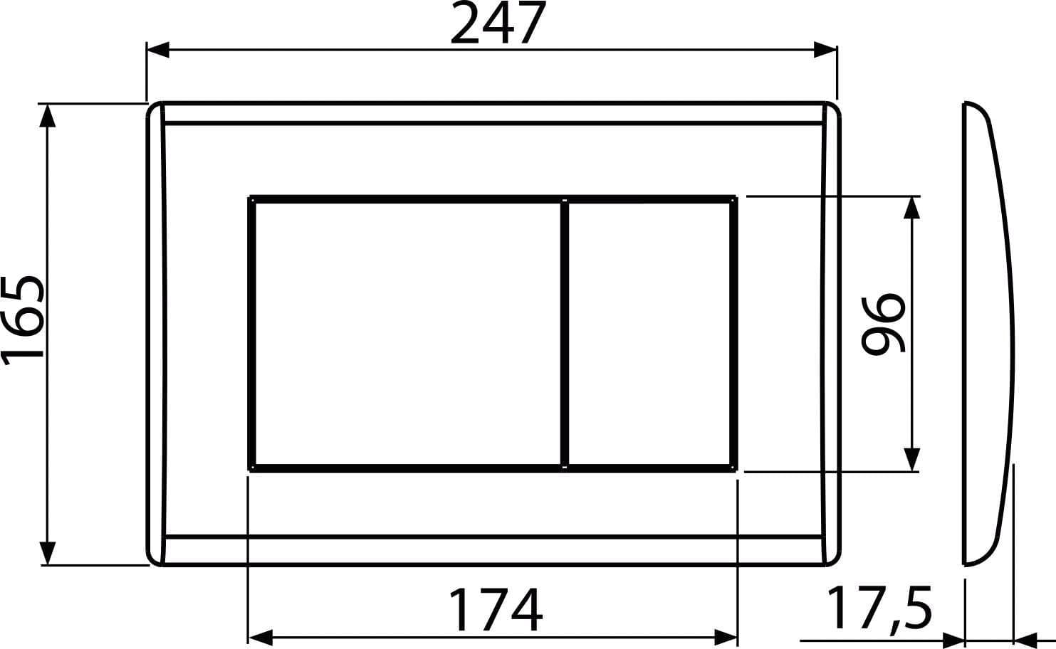  Alca Ovládacie tlačidlo M270, pre inštalačné systémy, biela AL-TLACITKO M270 biele