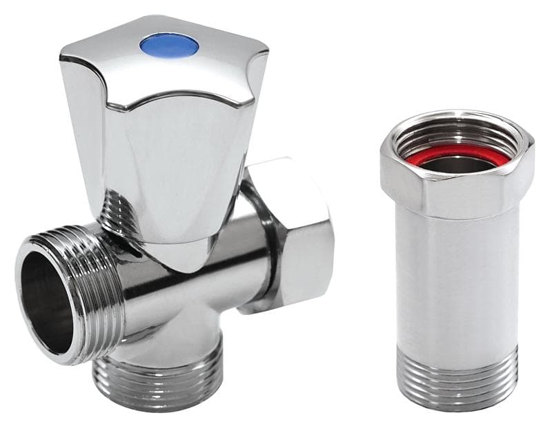 SA39B medziventil pre pračku 3/4"x3/4"x3/4" SAMTEK s prevlečnou maticou a medzikusom