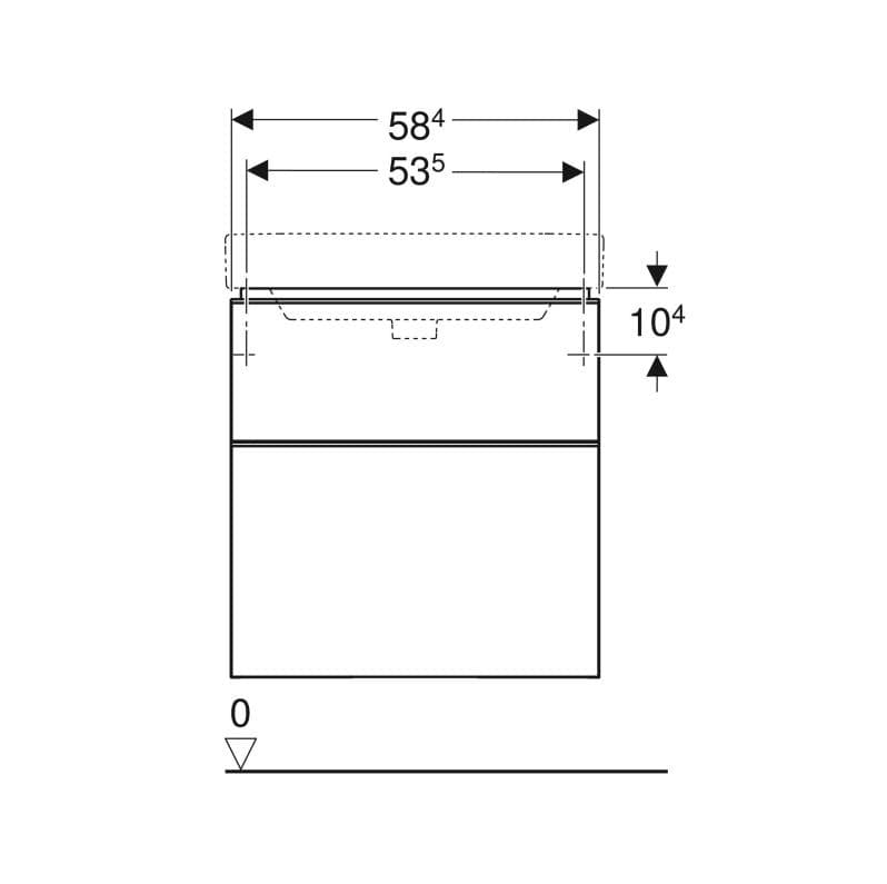  Geberit G Smyle Square skrinka pod 60cm umývadlo, s 2 zásuvkami, 58.4x61.7x47cm, orech hickory G Smyle Square skrinka pod 60cm umývadlo, s 2 zásuvkami, 58.4x61.7x47cm, orech hickory