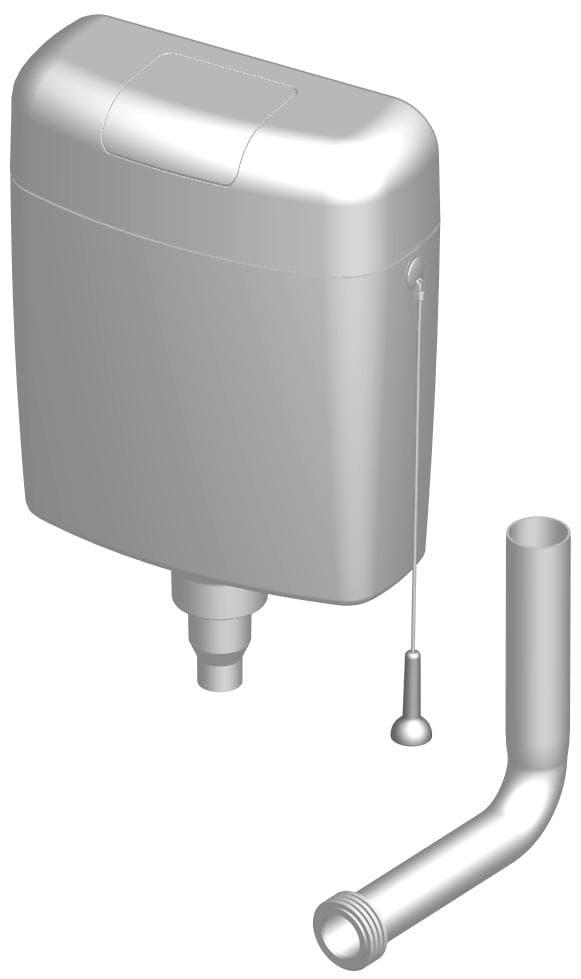 WC nádržka plastová  nízka montáž P-2466AB, ŠTART/STOP systém; horná montáž 3/6 l