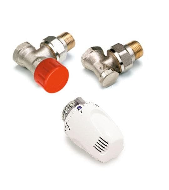SET_K rohový - 1/2" - termostatický set s W5-RI na dopojenie radiátorov s bočným pripojením