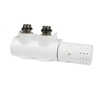 L234006001 Set termostatický biely 1/2-3/4E, FlexoDesign Sensitive pre stredové pripojenie rebríka - H dopojenie UNI priame /rohové (háčko) FLEXOSAR