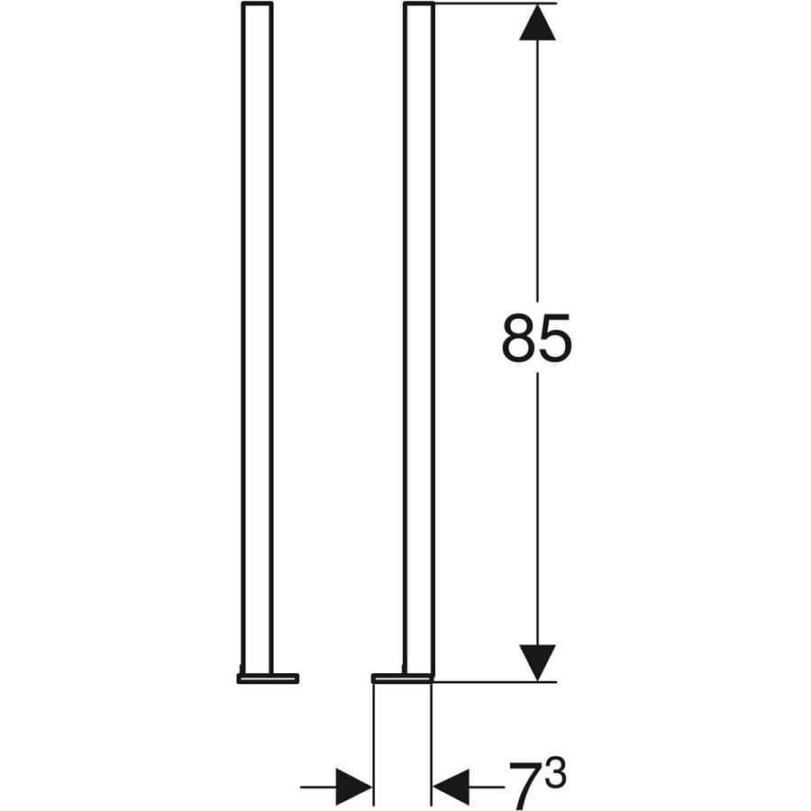  Geberit Súprava pre predĺženie nôh Geberit Duofix pre hrúbku podlahy 20–40 cm G Predĺžené podpery k Duofixu pre podlahu hrubú 20-40 cm