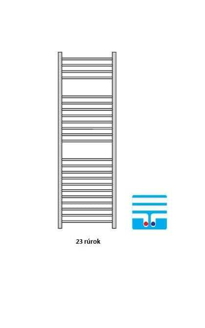  Očenášek BND450-1130MM kúpeľňový radiátor rovný biely, šírka 450 mm, výška 1130 mm, stredové pripojenie REBRIK ROVNY 450-1130 biely - stredové pripojenie