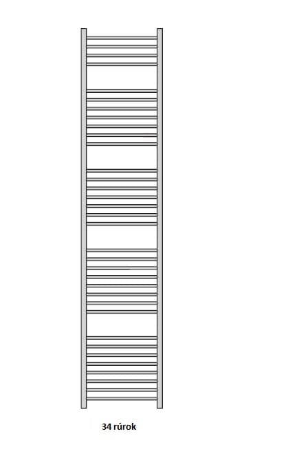  Očenášek BXD750-1650 kúpeľňový radiátor oblý biely, šírka 750 mm, výška 1650 mm REBRIK OBLY 750-1650 biely