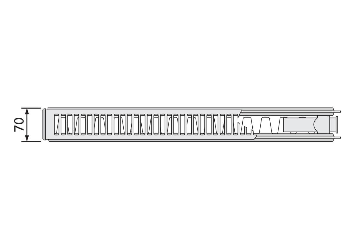 Doskový radiátor VKO21S-600