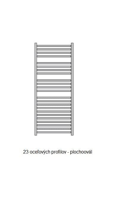  Očenášek BXP750-1264 kúpeľňový radiátor plochý oblý biely, šírka 750 mm, výška 1264 mm REBRIK PLOCHY OBLY BXP 750-1264 biely