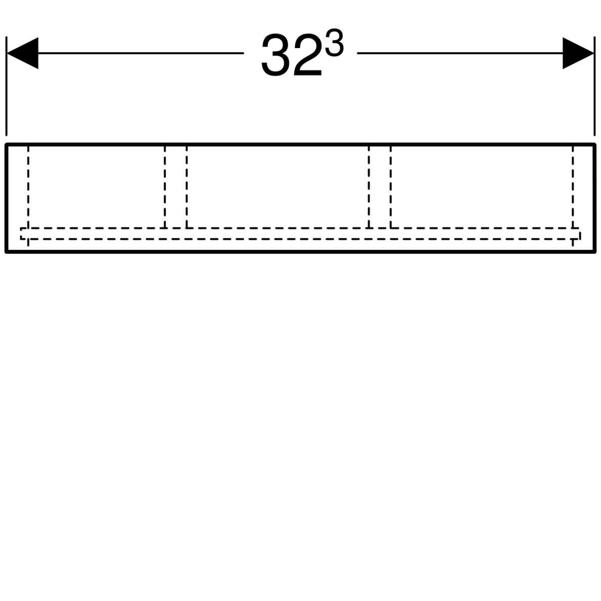  Geberit Priehradka do zásuvky Geberit Group, rozdelenie v tvare H: B = 32.3 cm, H = 9.8 cm, T = 20 cm, Láva G Geberit Group priehradka do zásuvky, rozdelenie v tvare H: B=32.3cm, H=9.8cm, T=20cm, Láva