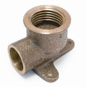 CUP 4471G nástenka 3 otvory, pájený spoj - vnútorný závit, bronz