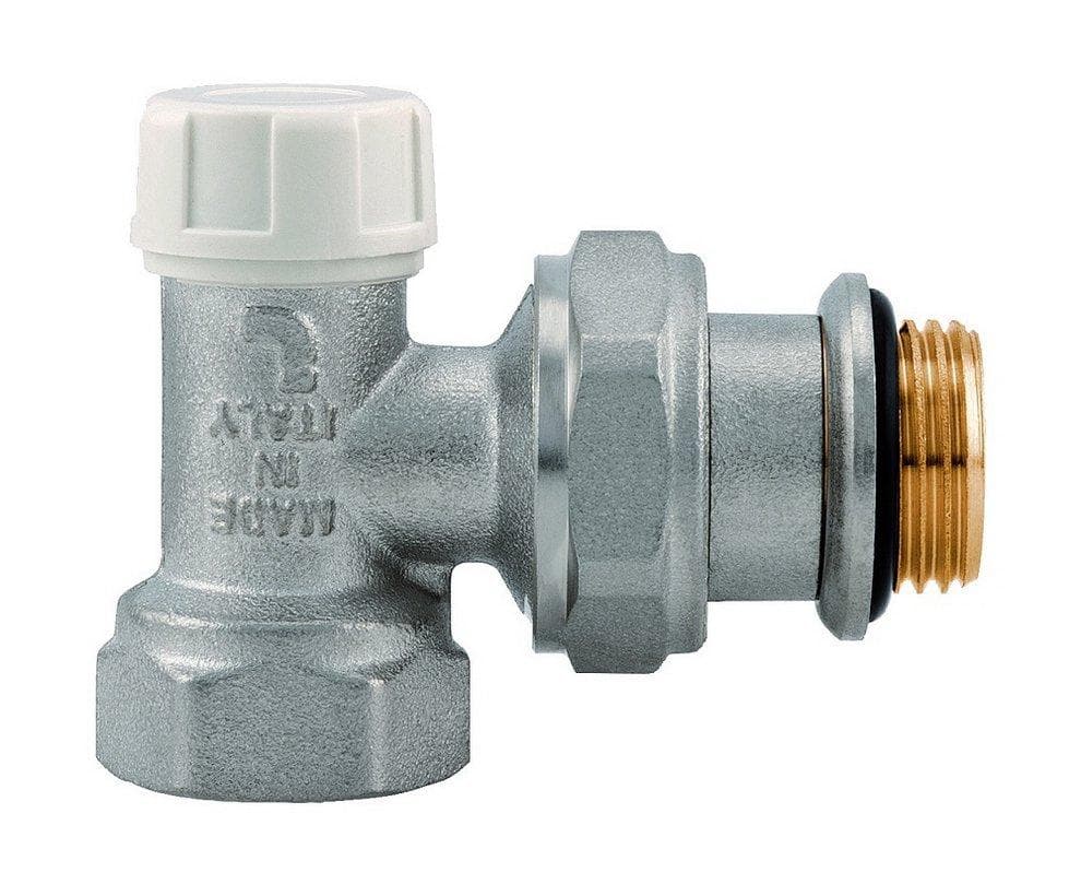 IT396S radiátorový ventil spiatočkový rohový (radiatorová spojka) s O-krúžkom