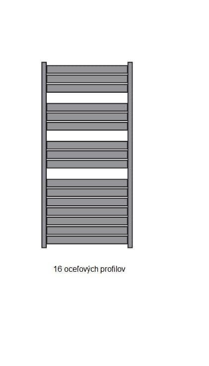  Očenášek BSTT600-1350 kúpeľňový radiátor rovný biely, šírka 600 mm, výška 1350 mm, šikmé vyhotovenie REBRIK ROVNY BSTT 600-1350 biely šikmé prevedenie