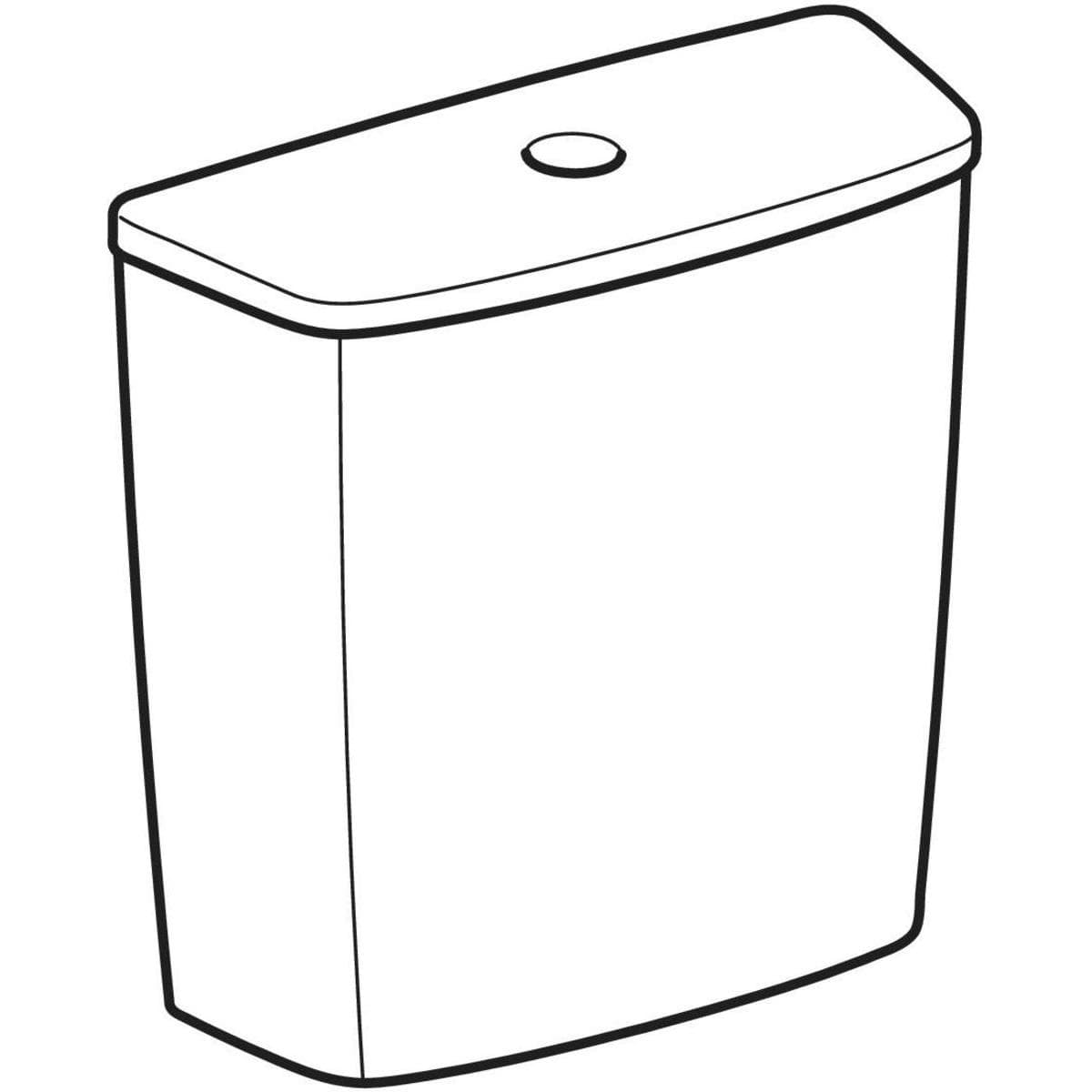  Geberit WC splachovacia nádržka KOLO Rekord pre WC Rimfree, hranatý dizajn, dvojité splachovanie, pripojka zboku G WC splachovacia nádržka Koło Rekord, dvojité splach., pr.zboku, hranatá, pre WC Rimfree