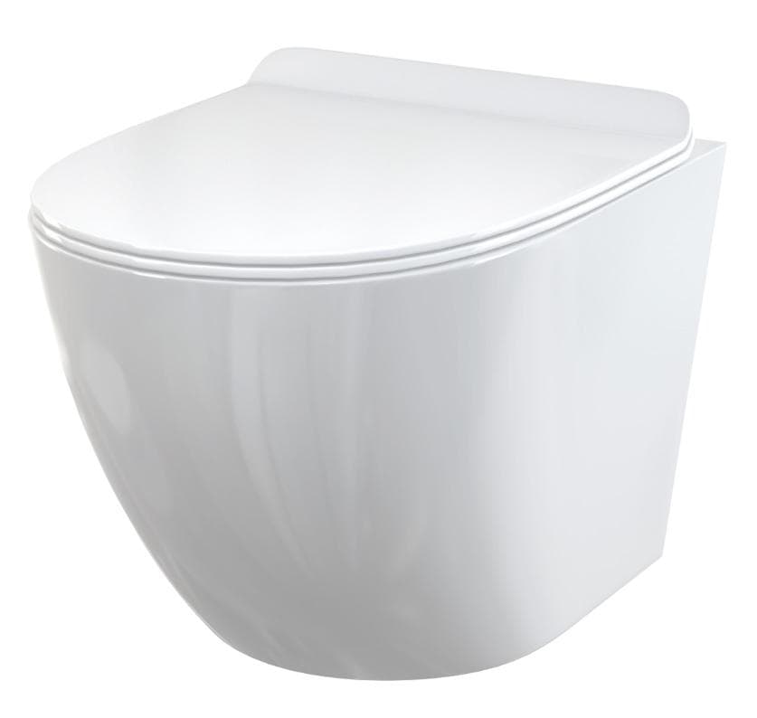 WC SOLID - WC závesné RIMFLOW 3/6l + WC sedátko SLIM SOFTCLOSE, Duroplast NOVINKA AKCIA