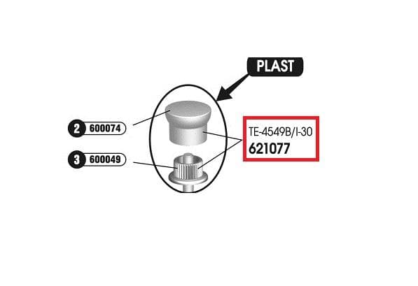 ND - TE-4549B/I-30 gombík s maticou