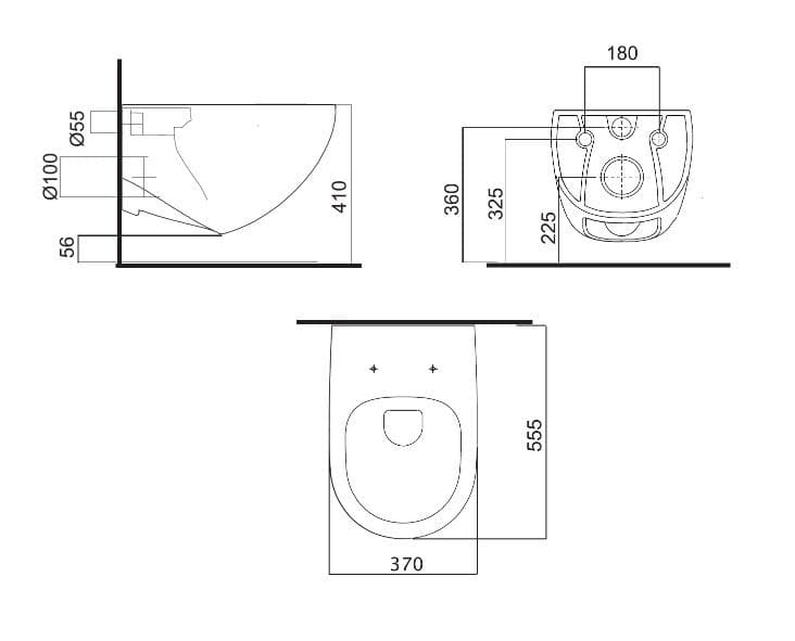  Peštan Fluenta Závesné WC Rimfree FLUENTA RIMLESS so sedadlom FLUENTA Rimless WC misa A + sedadlo