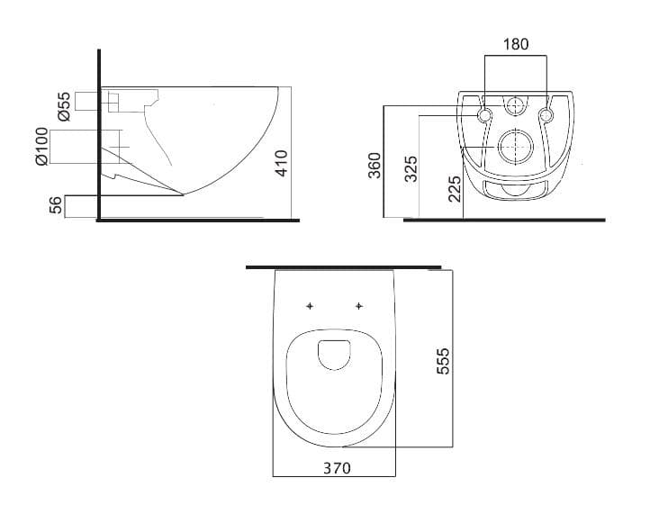  Peštan Fluenta Závesné WC Rimfree FLUENTA RIMLESS so sedadlom FLUENTA Rimless WC misa A + sedadlo
